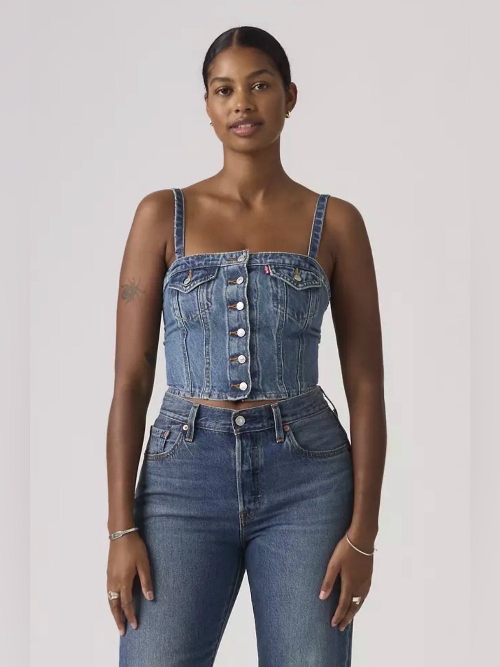 Levi's Premium Denim Tube Top - NWT - Picture 2 of 8